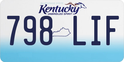 KY license plate 798LIF