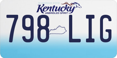 KY license plate 798LIG