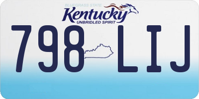 KY license plate 798LIJ