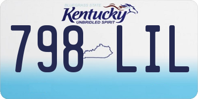 KY license plate 798LIL