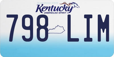 KY license plate 798LIM