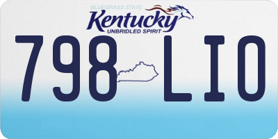 KY license plate 798LIO