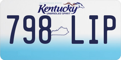 KY license plate 798LIP