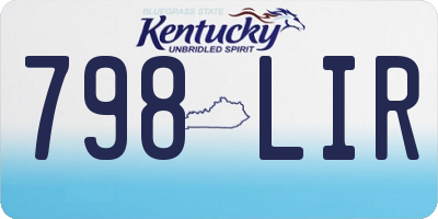 KY license plate 798LIR