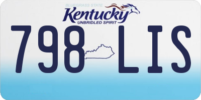 KY license plate 798LIS
