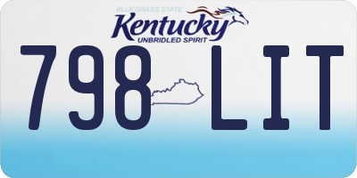 KY license plate 798LIT