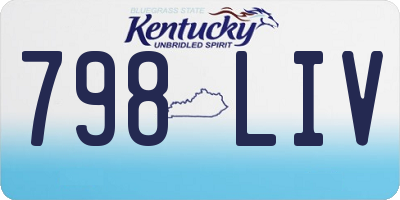 KY license plate 798LIV