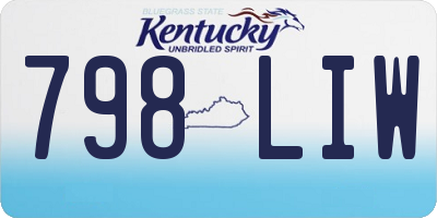 KY license plate 798LIW