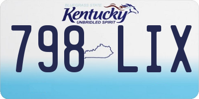 KY license plate 798LIX