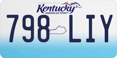 KY license plate 798LIY