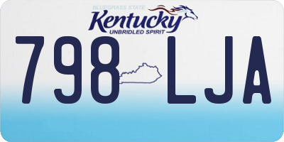 KY license plate 798LJA
