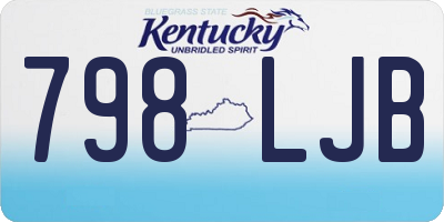 KY license plate 798LJB