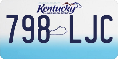 KY license plate 798LJC