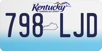 KY license plate 798LJD