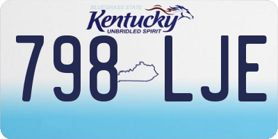KY license plate 798LJE
