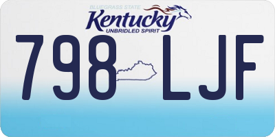KY license plate 798LJF