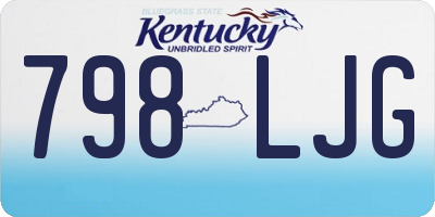 KY license plate 798LJG