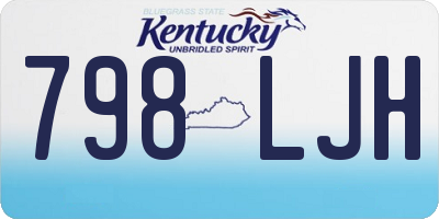 KY license plate 798LJH