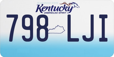 KY license plate 798LJI