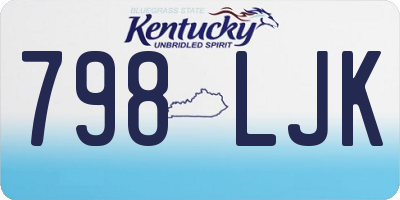 KY license plate 798LJK