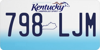 KY license plate 798LJM