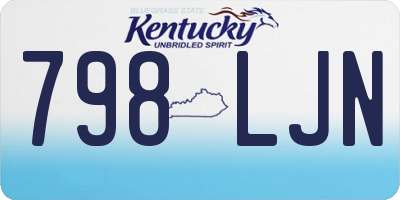 KY license plate 798LJN