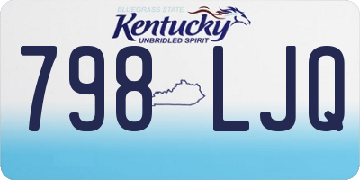KY license plate 798LJQ