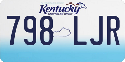 KY license plate 798LJR