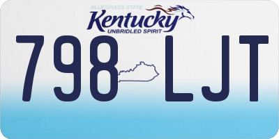 KY license plate 798LJT