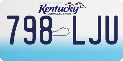 KY license plate 798LJU