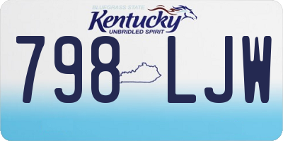 KY license plate 798LJW