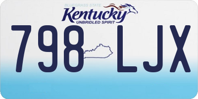 KY license plate 798LJX