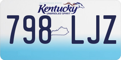 KY license plate 798LJZ