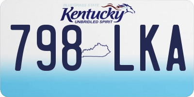 KY license plate 798LKA