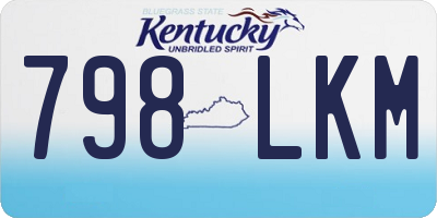KY license plate 798LKM