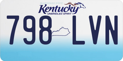 KY license plate 798LVN