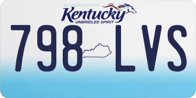 KY license plate 798LVS