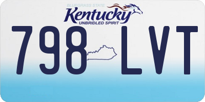 KY license plate 798LVT