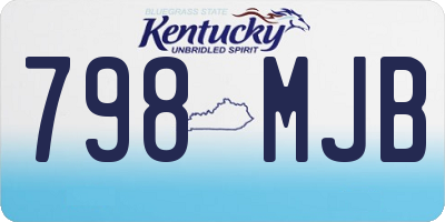 KY license plate 798MJB