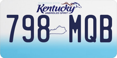 KY license plate 798MQB