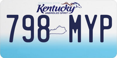 KY license plate 798MYP