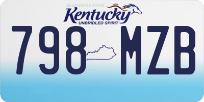 KY license plate 798MZB