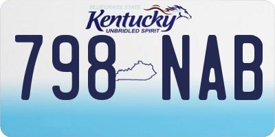 KY license plate 798NAB