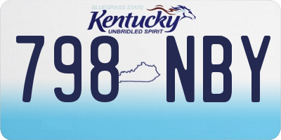 KY license plate 798NBY