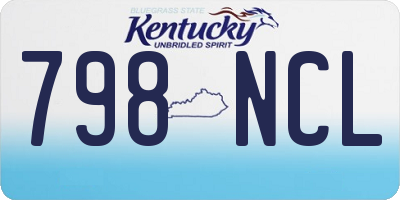 KY license plate 798NCL