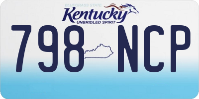 KY license plate 798NCP