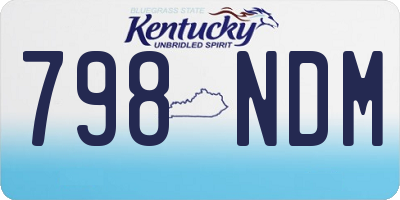 KY license plate 798NDM