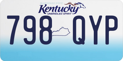 KY license plate 798QYP