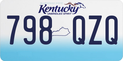 KY license plate 798QZQ