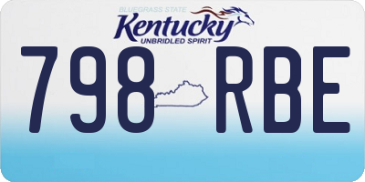 KY license plate 798RBE